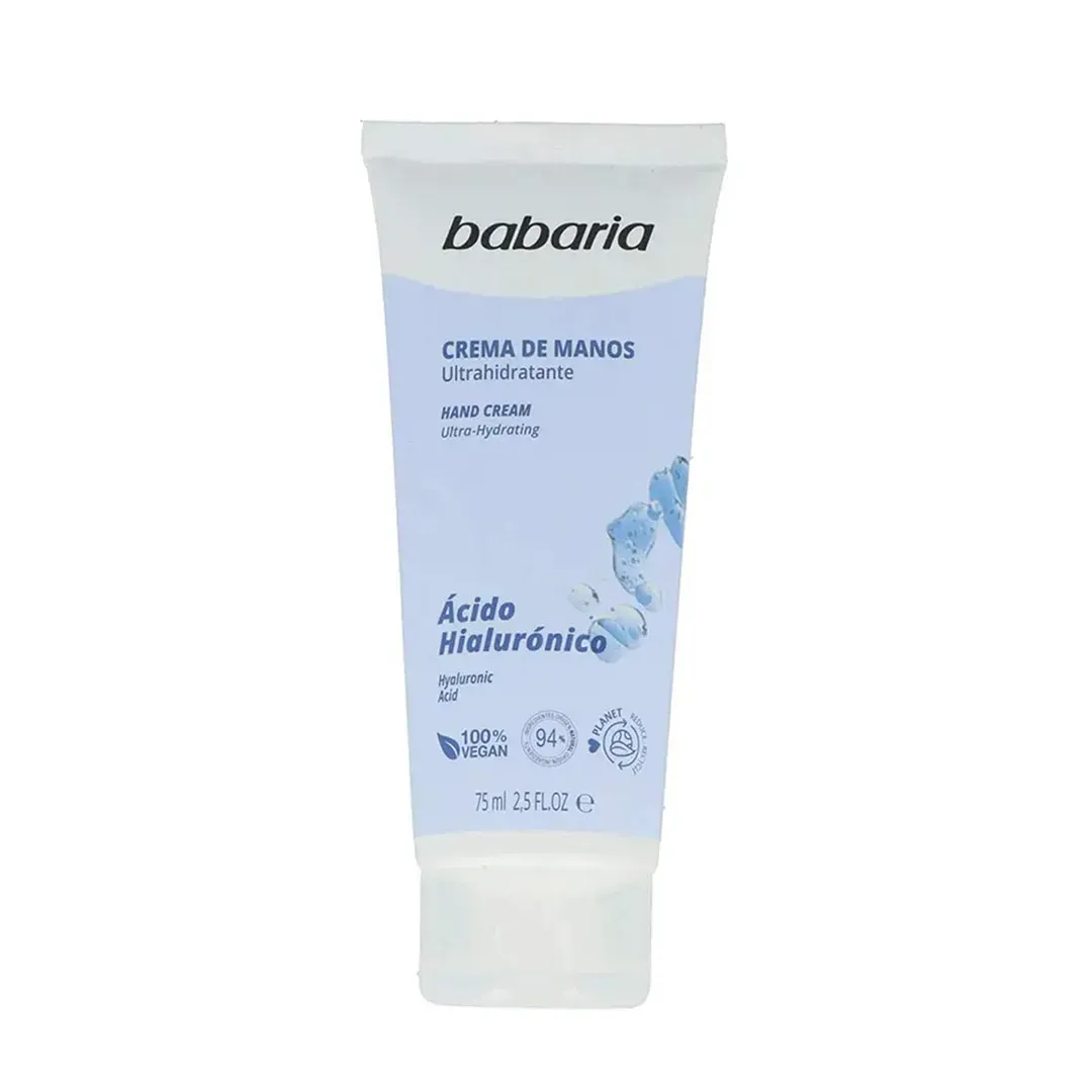 کرم دست آبرسان باباریا BABARIA حاوی هیالورونیک اسید حجم 75 میل