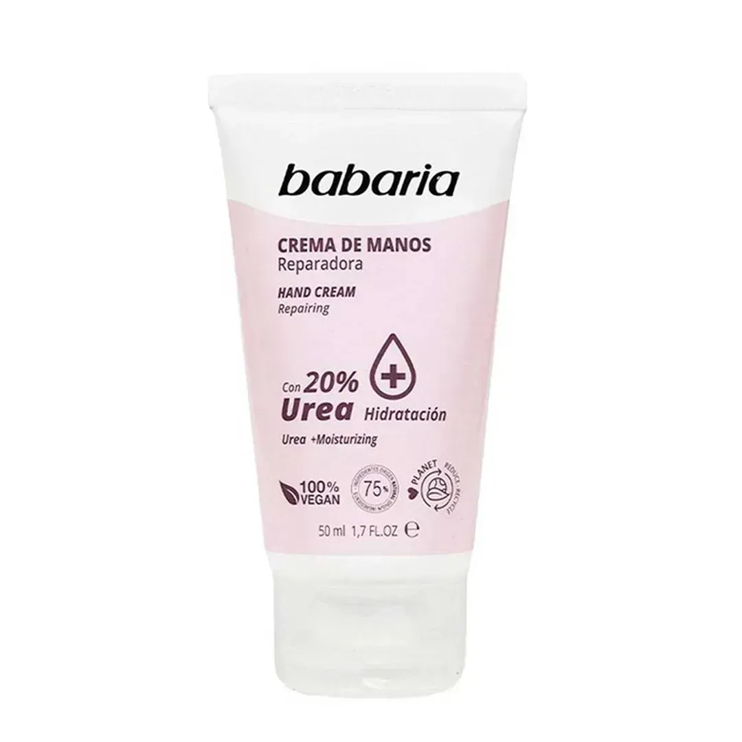 کرم دست مرطوب کننده اوره باباریا BABARIA حاوی 20درصد اوره حجم 50 میل