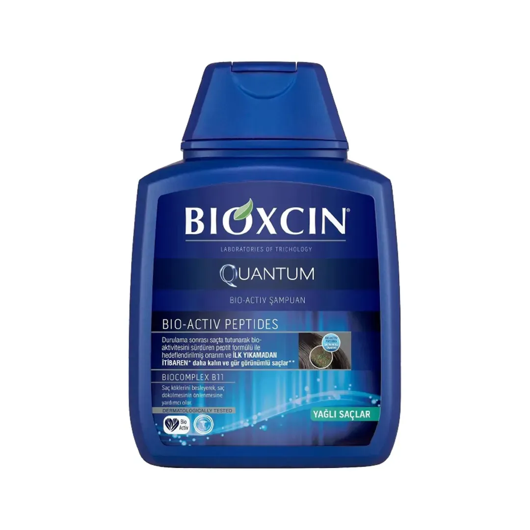 شامپو ضدریزش بیوکسین Bioxcin مدل کوانتوم مناسب موهای چرب 300 میل