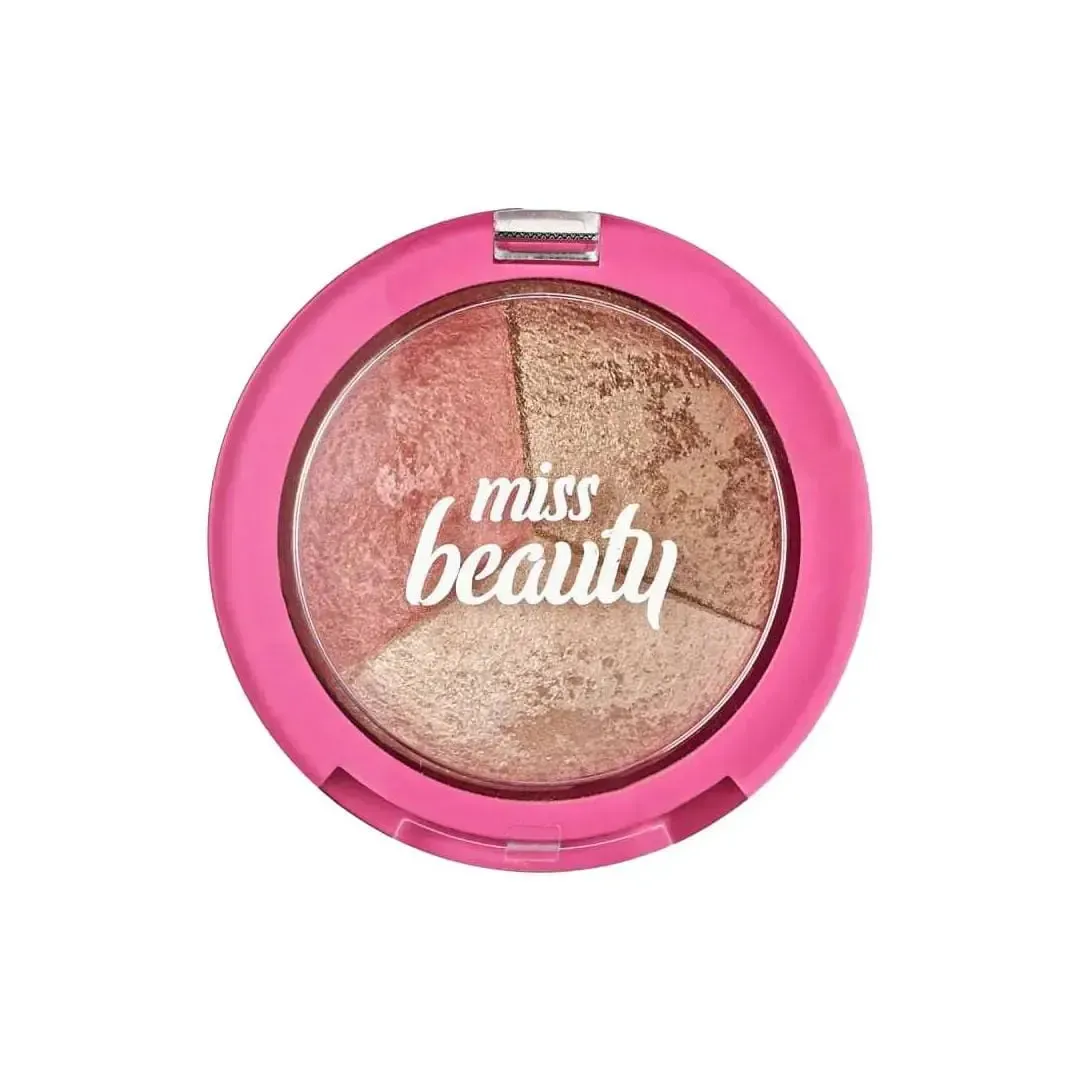 پالت آرایشی سه کاره میس بیوتی گلدن رز GOLDEN ROSE