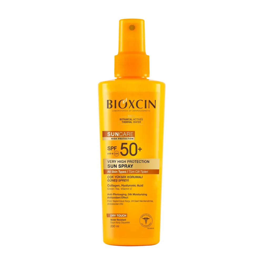 اسپری ضد آفتاب بیوکسین با SPF50 مناسب انواع پوست حجم 200 میل